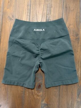 Aurola Grey High-Waist Seamless Bike Shorts